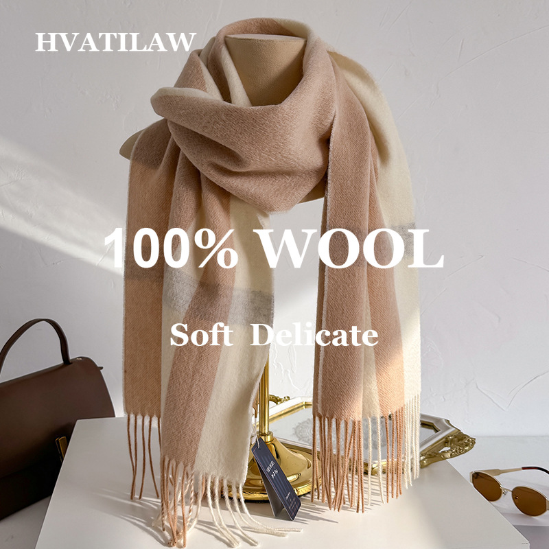 Wool Scarf Men - %100 Yün Ekose Eşarp Kadın Erkek