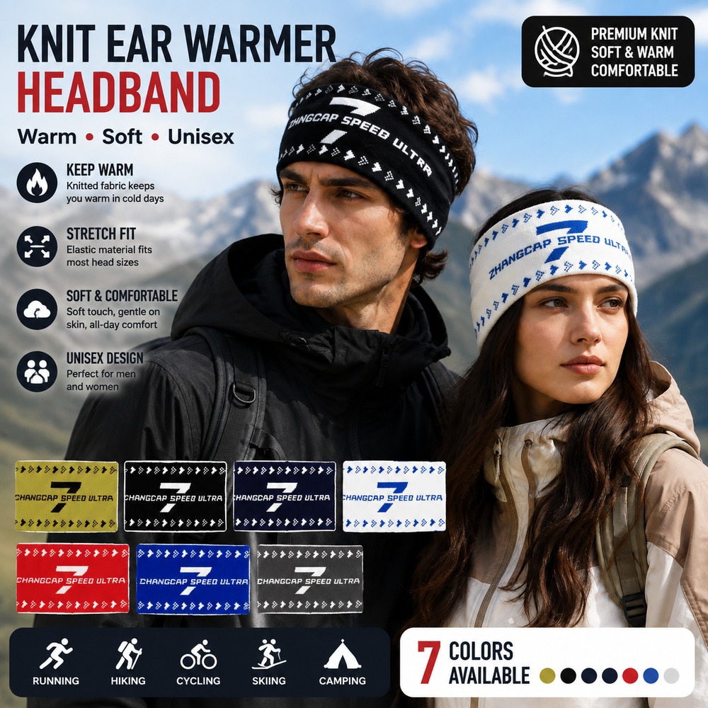Fleece Ear Warmer Band - Kışlık Örgü Kulak Isıtıcı Bandana Unisex