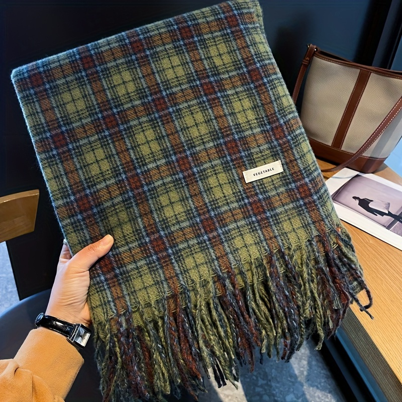 Vintage Yeşil Ekose Püskül Eşa - Cashmere Pashmina Wrap incelemesi ve fiyatı