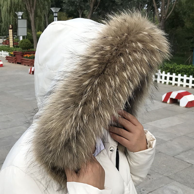 Ceket için gerçek kürk yaka Pa - Shawl Wrap Winter incelemesi ve fiyatı