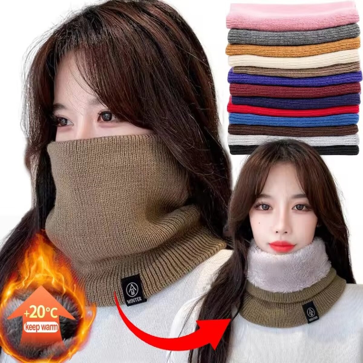 Katı kış peluş susturucu yün ö - Neck Gaiter Fleece incelemesi ve fiyatı