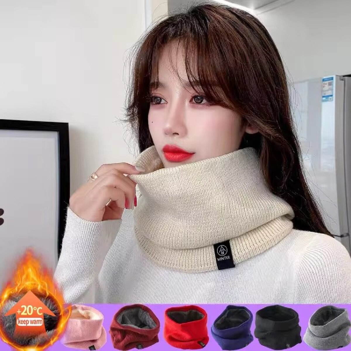 Katı kış peluş susturucu yün ö - Neck Gaiter Fleece incelemesi ve fiyatı